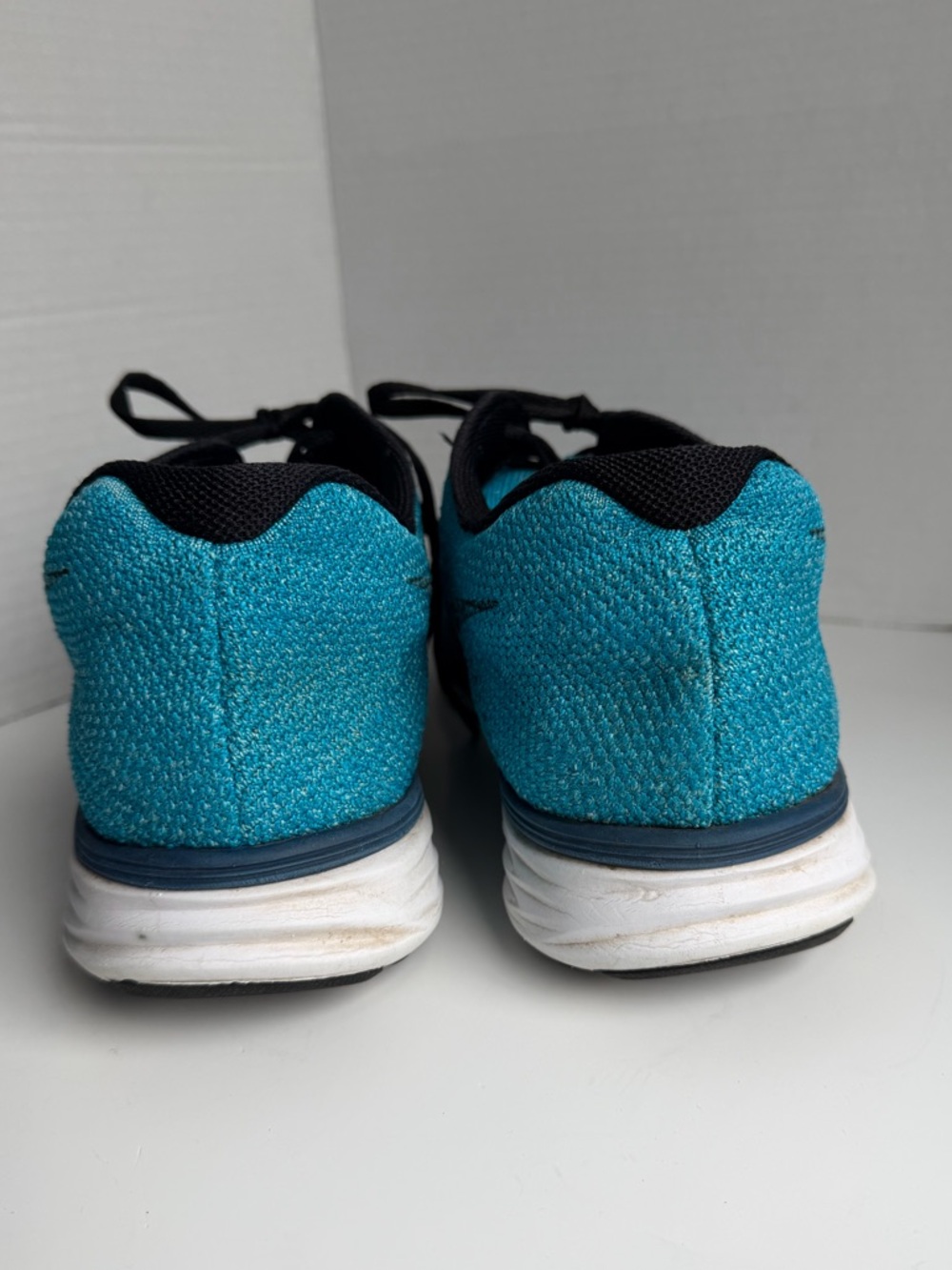 Nike Flyknit Lunar 3 698181-401 Blue White Running Shoes Lace Up Mens Size 12 - Picture 3 of 16